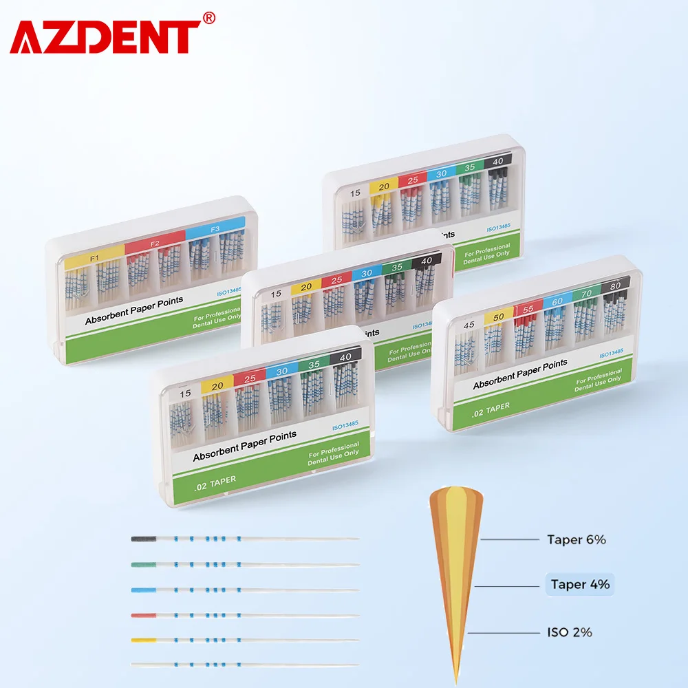 AZDENT Dental Absorbent Paper Points With Scale For Dental Use Strong Absorption Pure Cotton Fiber Paper Dentistry Materials
AZDENT Dental Absorbent Paper Points With Scale For Dental Use Strong Absorption Pure Cotton Fiber Paper Dentistry Materials