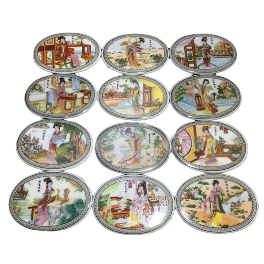 12 Pcs Ceramic Refrigerator Magnets Chinese Style Fridge Magnets Dream of the Red Chamber
12 Pcs Ceramic Refrigerator Magnets Chinese Style Fridge Magnets Dream of the Red Chamber