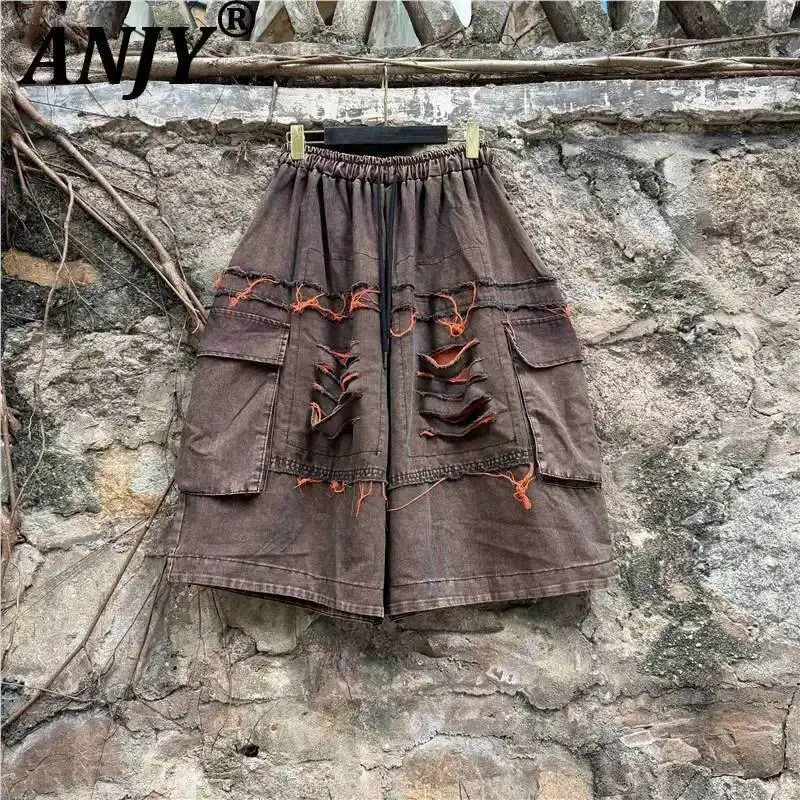 ANJY Spring Summer New Women Safari Style Loose Chic Streetwear Knee Length Pants Trendy Denim Patchwork Mesh Hooded Vest A23515
ANJY Spring Summer New Women Safari Style Loose Chic Streetwear Knee Length Pants Trendy Denim Patchwork Mesh Hooded Vest A23515