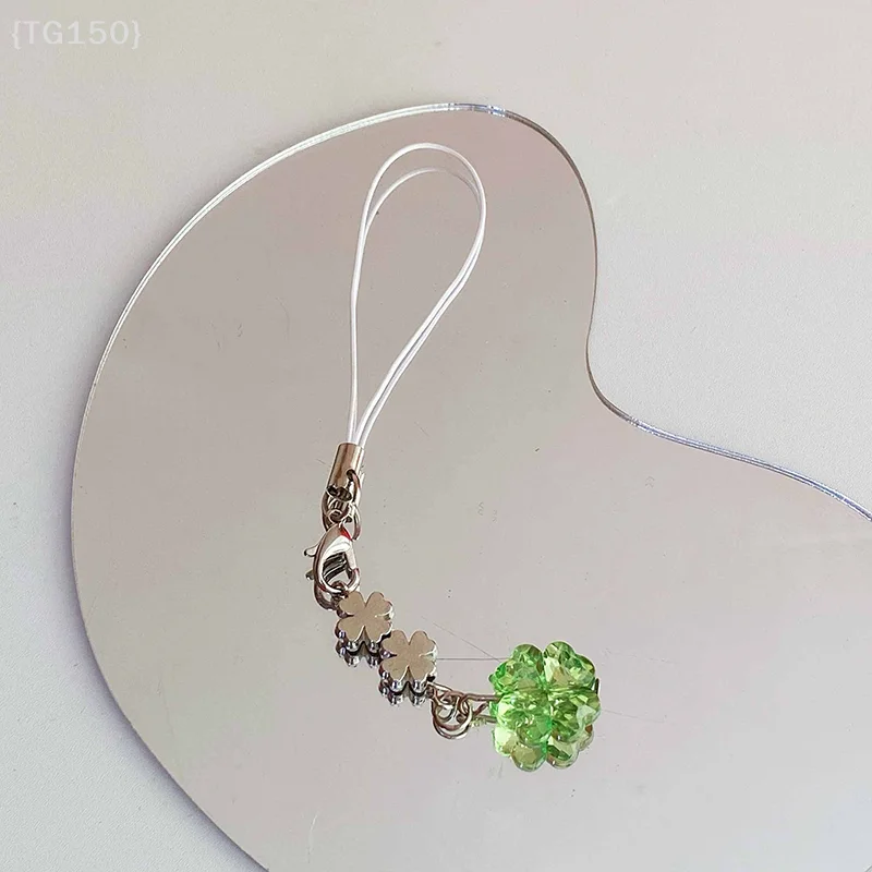 【TG150】Handmade Four Leaf Clover Beaded Phone Chain - Colorful Keyring CCD Decorative Pendant Cellphone Charm Accessory【WT】
【TG150】Handmade Four Leaf Clover Beaded Phone Chain - Colorful Keyring CCD Decorative Pendant Cellphone Charm Accessory【WT】