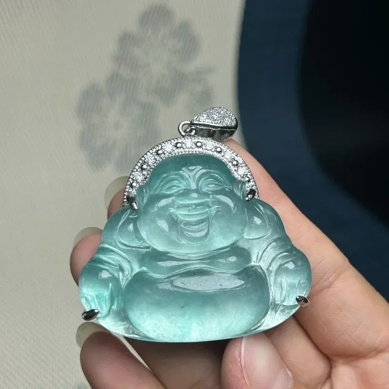Natural High-ice Quartzite Jade Buddha Gong Pendant Necklace, Exquisite Fashion Jewelry
Natural High-ice Quartzite Jade Buddha Gong Pendant Necklace, Exquisite Fashion Jewelry