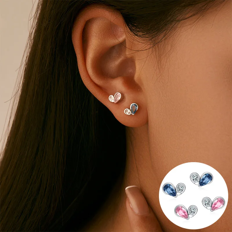 100% 925 Sterling Silver Zircon Love Heart Studs Earrings for Women Girl Water Drop Bicolor Jewelry Party Gift Dropshipping
100% 925 Sterling Silver Zircon Love Heart Studs Earrings for Women Girl Water Drop Bicolor Jewelry Party Gift Dropshipping