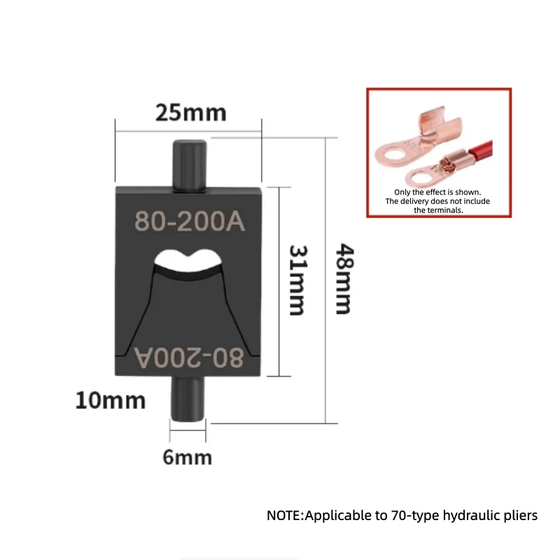 Copper Nose Mold YQK 70 TYPE Hydraulic Pliers Open Copper Nose OT5A-300A Die
Copper Nose Mold YQK 70 TYPE Hydraulic Pliers Open Copper Nose OT5A-300A Die