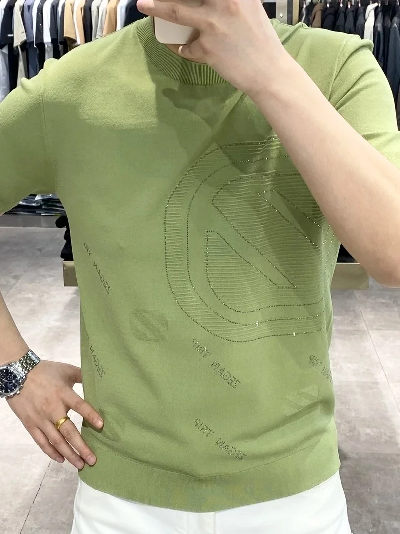 New Summer Men's Casual Versatile Luxury Rhinestone European Faion round Ne ort Sve Haome Personali Ele T-S...
New Summer Men's Casual Versatile Luxury Rhinestone European Faion round Ne ort Sve Haome Personali Ele T-S...