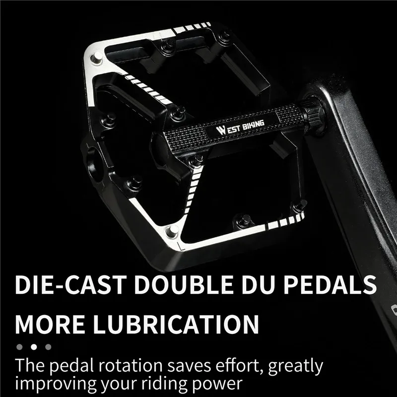 WEST BIKING Bike Pedals DU Bearing Lightweight Aluminum Alloy Bicycle Pedal Widen Anti-slip Cycling Flat Pedal MTB Bike Parts
WEST BIKING Bike Pedals DU Bearing Lightweight Aluminum Alloy Bicycle Pedal Widen Anti-slip Cycling Flat Pedal MTB Bike Parts