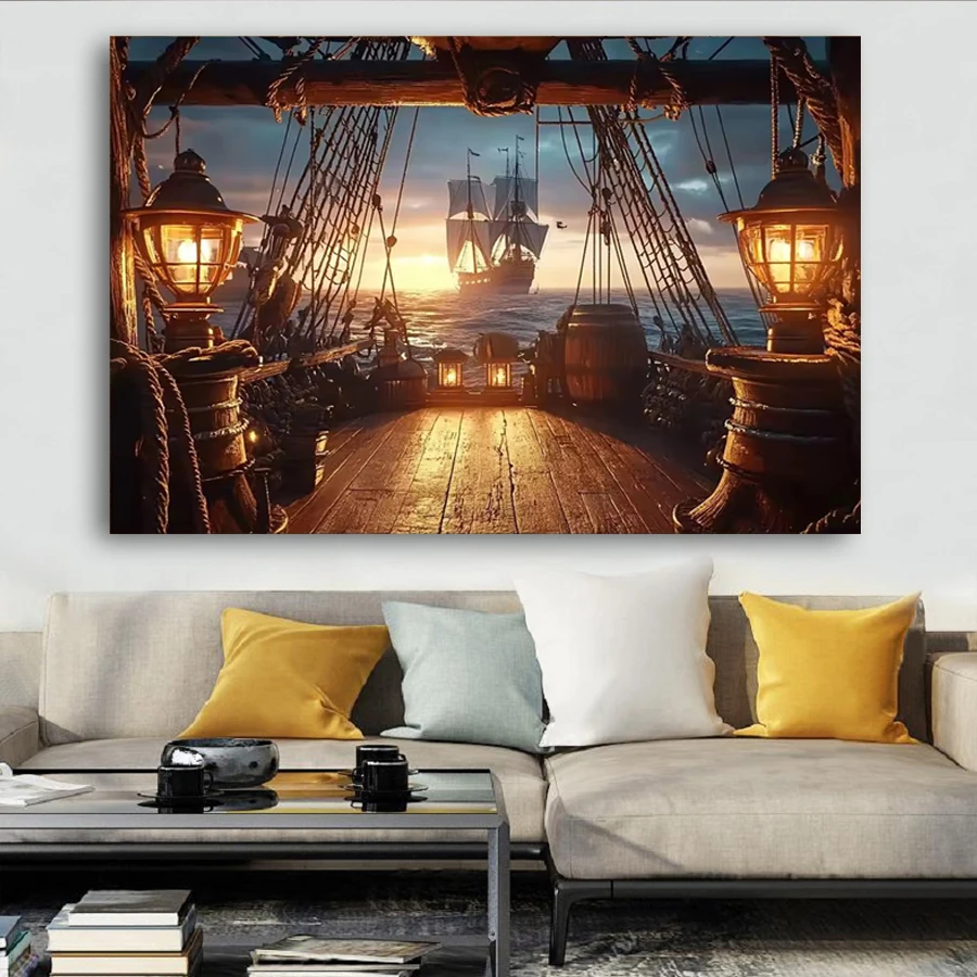 Dusk pirate ship sailing scene 5d diamond painting kits retro style full diamond embroidery sea landscape outdoor decoration
Dusk pirate ship sailing scene 5d diamond painting kits retro style full diamond embroidery sea landscape outdoor decoration
