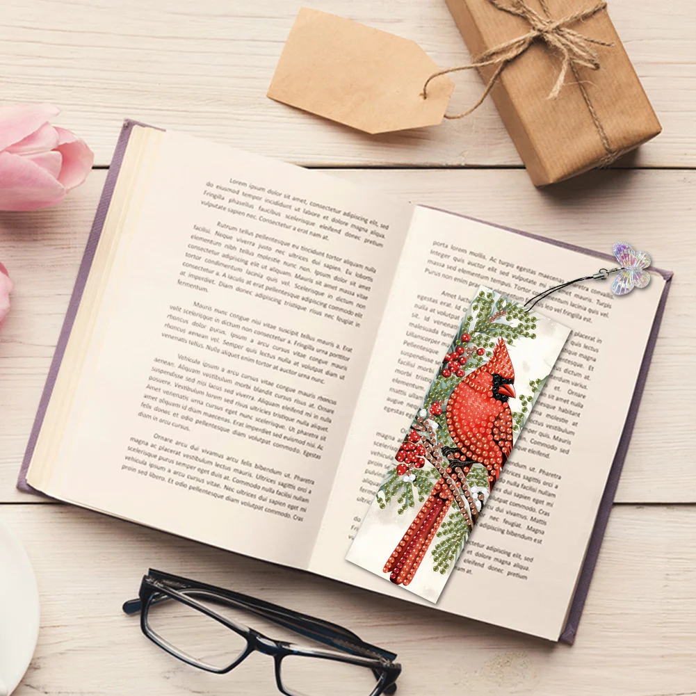 3Pcs Special Shape Cardinal In The Snow 5D DIY Diamond Painting Bookmark Diamond Art Bookmark with Pendant for Reading Day Gift
3Pcs Special Shape Cardinal In The Snow 5D DIY Diamond Painting Bookmark Diamond Art Bookmark with Pendant for Reading Day Gift