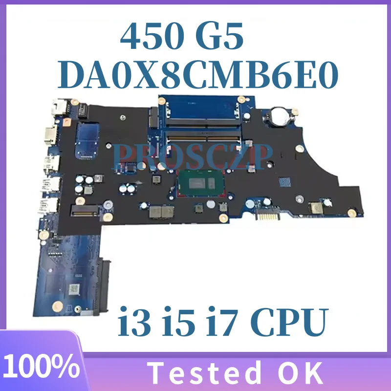 DA0X8CMB6E0 Laptop Motherboard L23103-601 With 38654U i3 i5 i7 CPU UMA For HP ProBook 450 G5 470 G5 DDR4 100% Fully Tested
DA0X8CMB6E0 Laptop Motherboard L23103-601 With 38654U i3 i5 i7 CPU UMA For HP ProBook 450 G5 470 G5 DDR4 100% Fully Tested