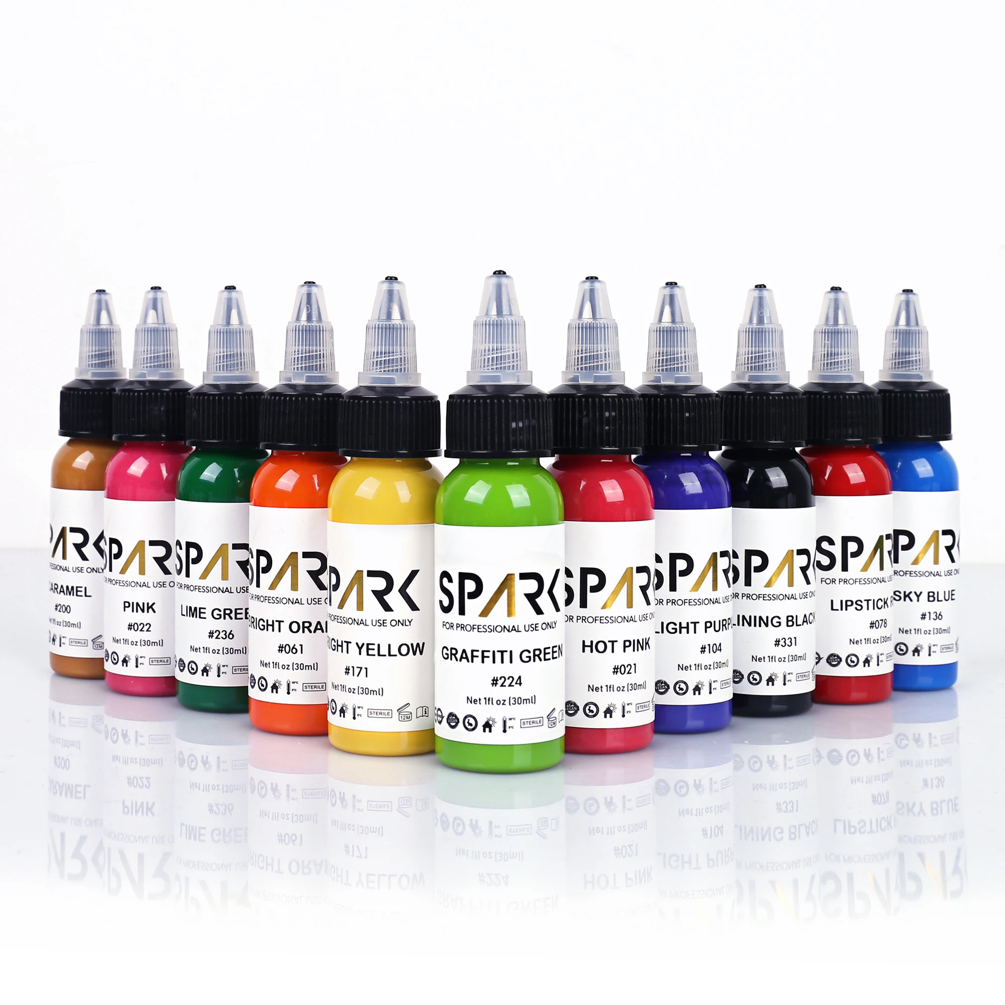 Spark Premium 30ml High Quality Professional 25 Colors Tattoo Ink Sets For Tattoo Body Arts
Spark Premium 30ml High Quality Professional 25 Colors Tattoo Ink Sets For Tattoo Body Arts