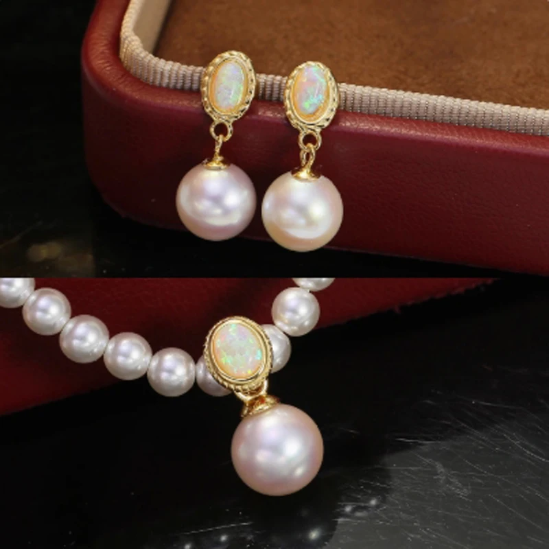 MeiBaPJ 8-9mm Natural Nearround Pearls Jewelry Set 925 Silver Pendant Earrings Fine Wedding Jewelry for Women
MeiBaPJ 8-9mm Natural Nearround Pearls Jewelry Set 925 Silver Pendant Earrings Fine Wedding Jewelry for Women