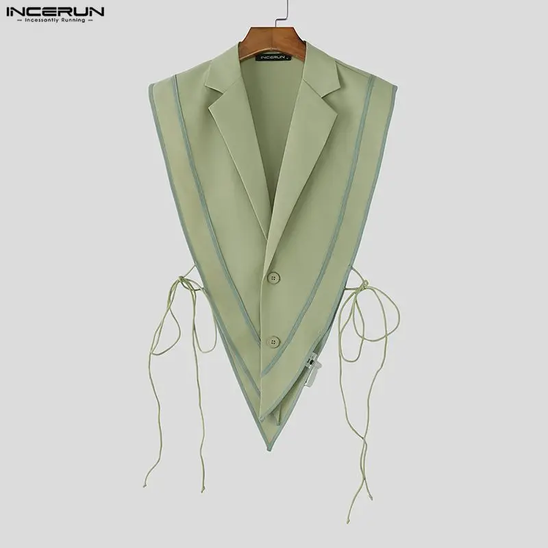 INCERUN Men's Vests Patchwork Color-block Lace Up Hollow Out Male Waistcoats Personality Streetwear Irregular Vests For Man 2026
INCERUN Men's Vests Patchwork Color-block Lace Up Hollow Out Male Waistcoats Personality Streetwear Irregular Vests For Man 2026