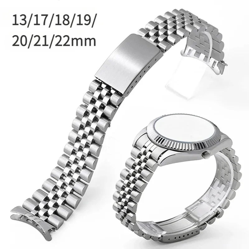 for Rolex DATEJUST Solid Metal Watch Bracelet Jubilee Business Wristband Full Stainless Steel Curved End Watchban 18/19/22mm20mm
for Rolex DATEJUST Solid Metal Watch Bracelet Jubilee Business Wristband Full Stainless Steel Curved End Watchban 18/19/22mm20mm