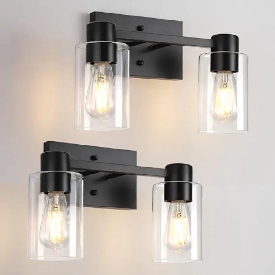 Matte Bathroom Light Fixtures, 2-Light Bathroom Vanity Light with Clear Glass Shade, Modern Farmhouse Wall Sconces Lighting for
Matte Bathroom Light Fixtures, 2-Light Bathroom Vanity Light with Clear Glass Shade, Modern Farmhouse Wall Sconces Lighting for