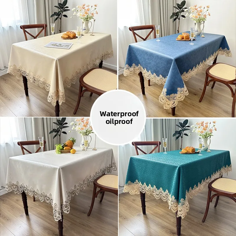 Waterproof Oil-resistant Lace Tablecloth Rectangular Modern Simplicity Style No-wash Dining Table Cover for Home Use Tea Table
Waterproof Oil-resistant Lace Tablecloth Rectangular Modern Simplicity Style No-wash Dining Table Cover for Home Use Tea Table