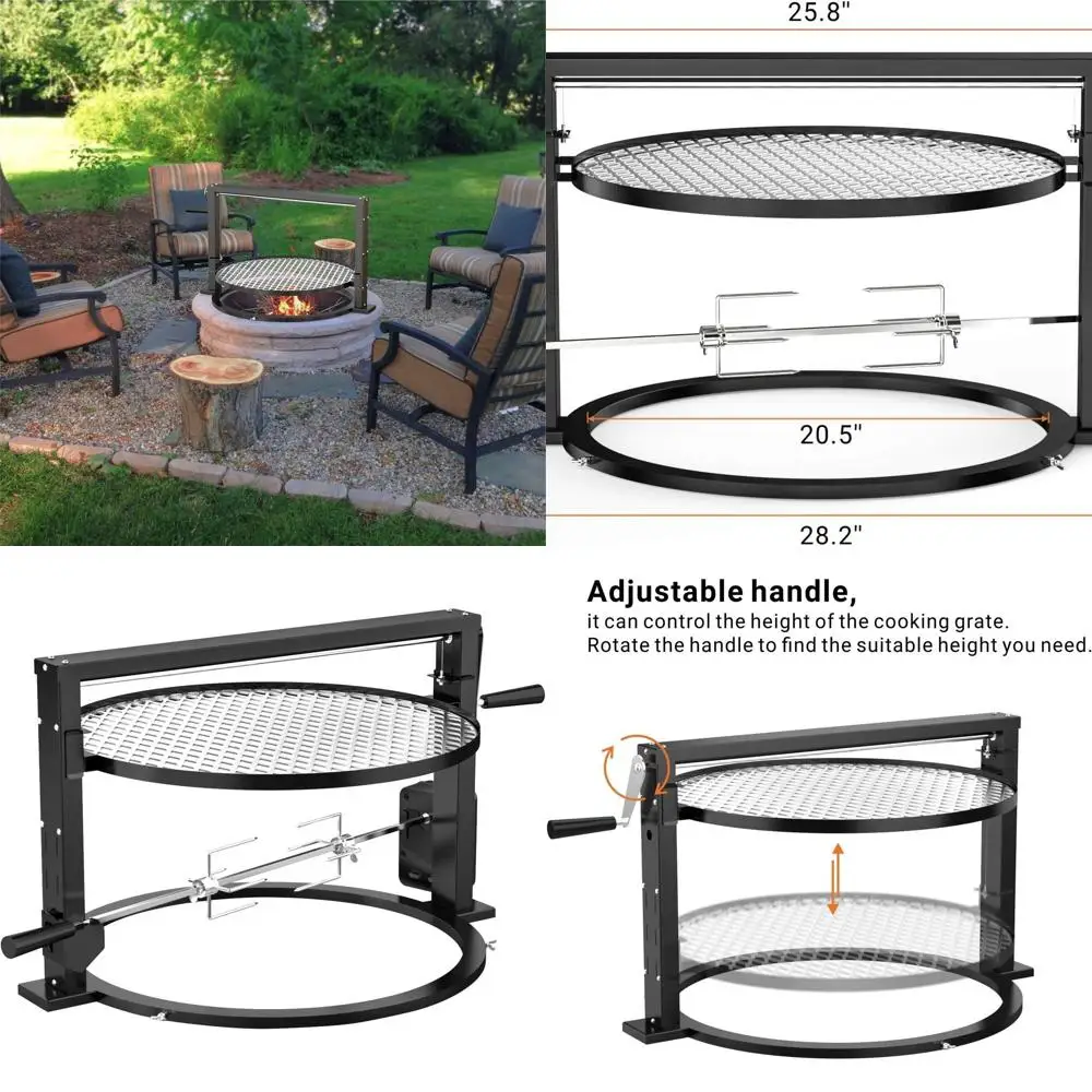 Adjustable Fire Santa-maria Style Rotisserie for 22 Weber Grills - Globally Patented
Adjustable Fire Santa-maria Style Rotisserie for 22 Weber Grills - Globally Patented