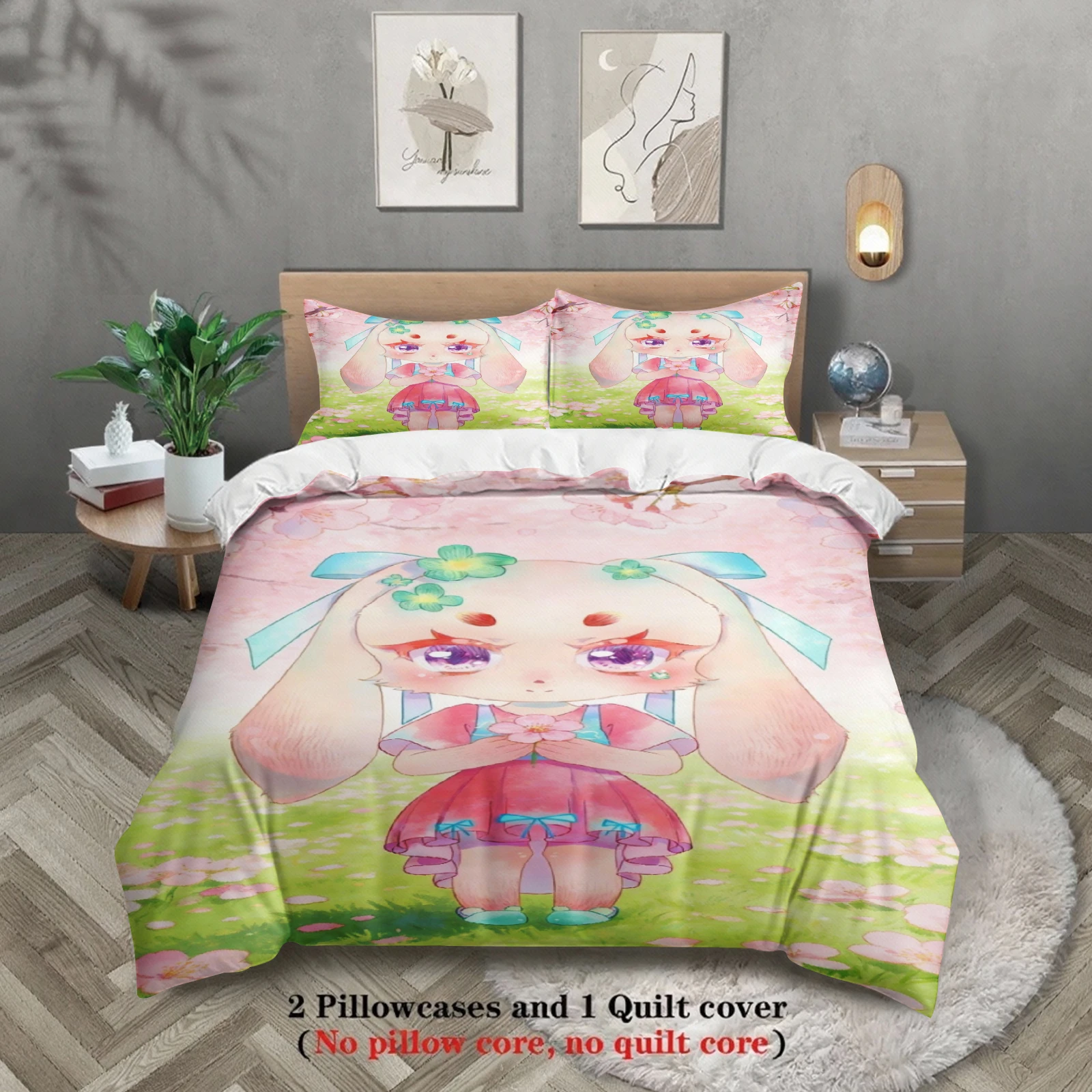 Softville Cozy Town 3PCS Bedding Sets Lop Rabbit Clasping Hands Gently Printed Duvet Cover No filling Cartoon Style Queen Size
Softville Cozy Town 3PCS Bedding Sets Lop Rabbit Clasping Hands Gently Printed Duvet Cover No filling Cartoon Style Queen Size