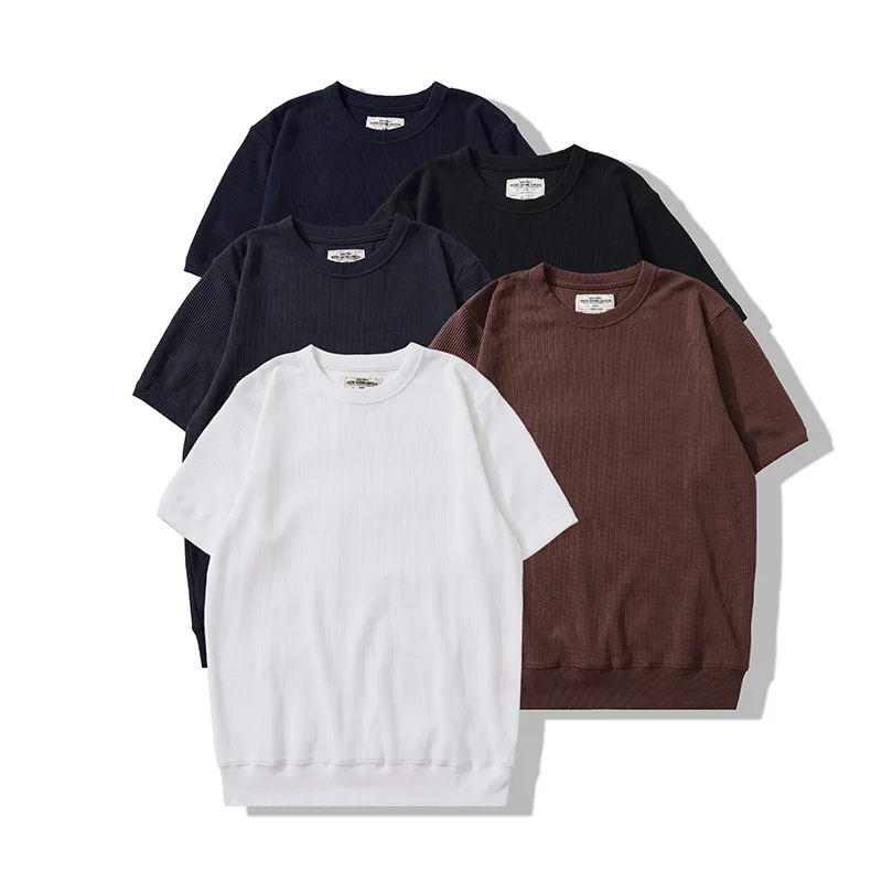 Футболка OKONKWO Basic Waffle Knit, 230 г, с круглым вырезом, однотонная, с коротким рукавом
Футболка OKONKWO Basic Waffle Knit, 230 г, с круглым вырезом, однотонная, с коротким рукавом