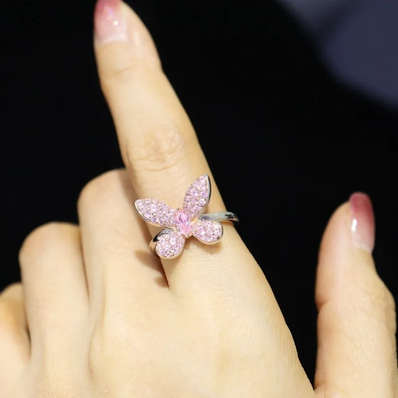 ZOCA S925 Sterling Silver Bow Ring Sweet Cute Lovely Butterfly Dance Women's Ring Quality Pink Butterfly Ring Jewelry
ZOCA S925 Sterling Silver Bow Ring Sweet Cute Lovely Butterfly Dance Women's Ring Quality Pink Butterfly Ring Jewelry