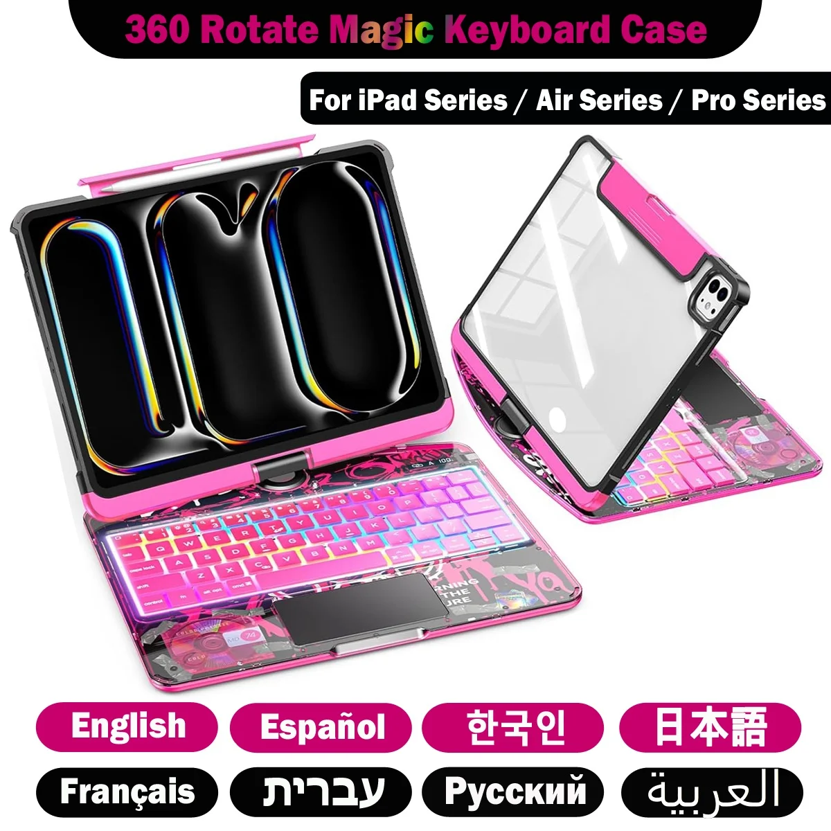 Wireless Bluetooth Rotatable Magic Keyboard For iPad Air 11 13 6th Air 5 4 iPad 11 A16 10th Case For iPad Pro 11 13 M4 Pro 12.9
Wireless Bluetooth Rotatable Magic Keyboard For iPad Air 11 13 6th Air 5 4 iPad 11 A16 10th Case For iPad Pro 11 13 M4 Pro 12.9