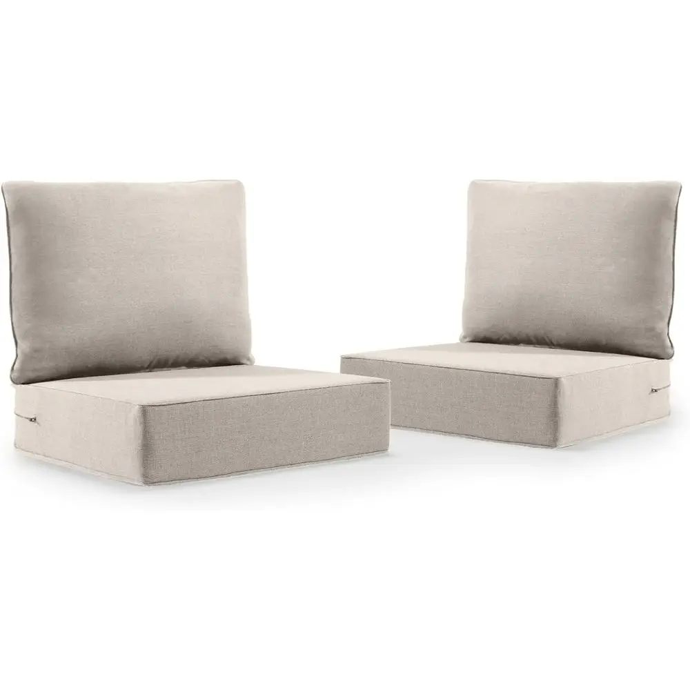 UV-Resistant, Waterproof Outdoor Cushion Set - 6 Thick Foam Patio Furniture Covers, 24x24 Beige, 2-Pack
UV-Resistant, Waterproof Outdoor Cushion Set - 6 Thick Foam Patio Furniture Covers, 24x24 Beige, 2-Pack