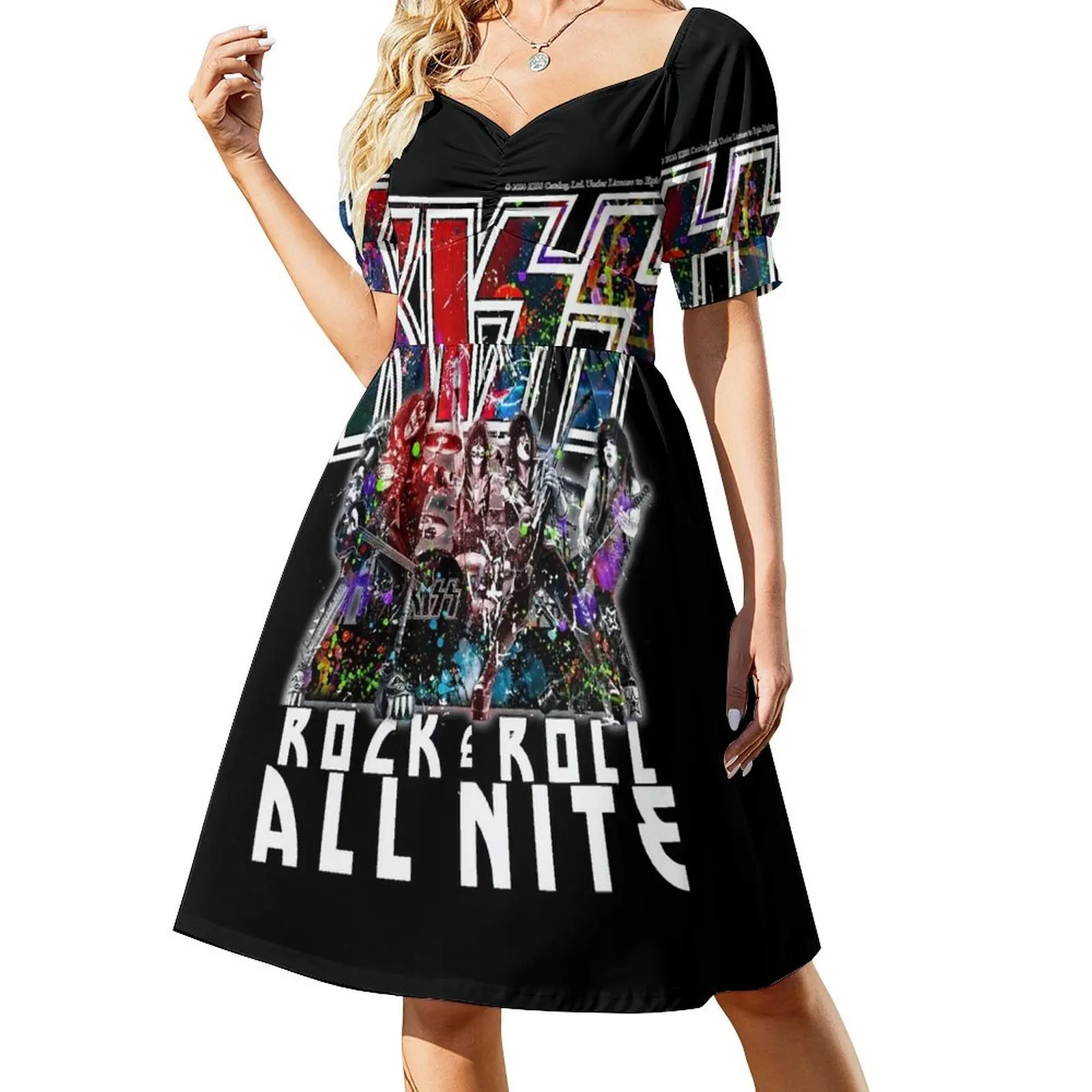 Kiss Rock n Roll All Nite Colorful Classic Rock Short-Sleeved Dress birthday dress for women loose women's dress Female clothing
Kiss Rock n Roll All Nite Colorful Classic Rock Short-Sleeved Dress birthday dress for women loose women's dress Female clothing