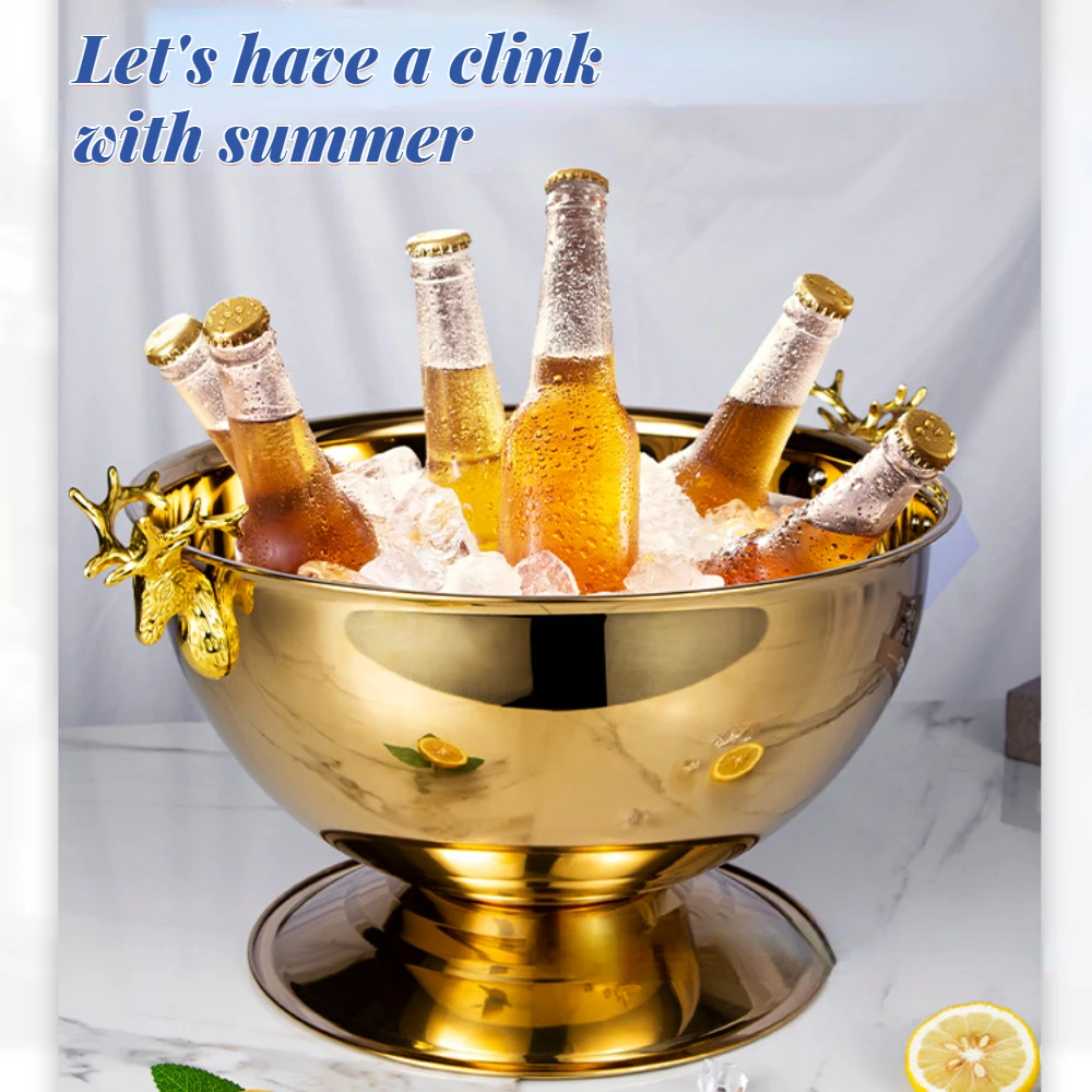 Stainless Steel Champagne Ice Bucket, KTV Bar Party Ice Wine Basin, Living Room Decoration, Creative Home, Hotel and Restaurant
Stainless Steel Champagne Ice Bucket, KTV Bar Party Ice Wine Basin, Living Room Decoration, Creative Home, Hotel and Restaurant