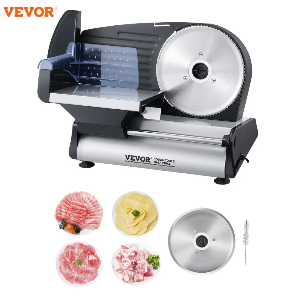 VEVOR Meat Slicer, 7.5 inch Electric Deli Food Slicer, 180W Meat Cutter with two Premium SUS420 Blades Food Slicer Machine
VEVOR Meat Slicer, 7.5 inch Electric Deli Food Slicer, 180W Meat Cutter with two Premium SUS420 Blades Food Slicer Machine