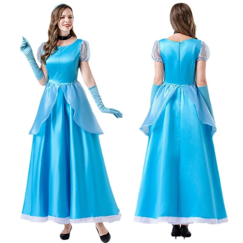Adult Halloween Grey Cinderella Princess Dress Blue Long Gown Performance Costume Stage Performance Women's Traditional Clothing
Adult Halloween Grey Cinderella Princess Dress Blue Long Gown Performance Costume Stage Performance Women's Traditional Clothing
