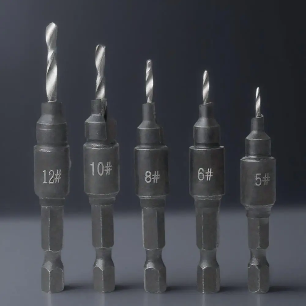 5 Pcs Hexagon Countersink Drill Bits Set for Woodworking Adjustable Depth Chamfering Tool with Wrench for DIY Projects
5 Pcs Hexagon Countersink Drill Bits Set for Woodworking Adjustable Depth Chamfering Tool with Wrench for DIY Projects