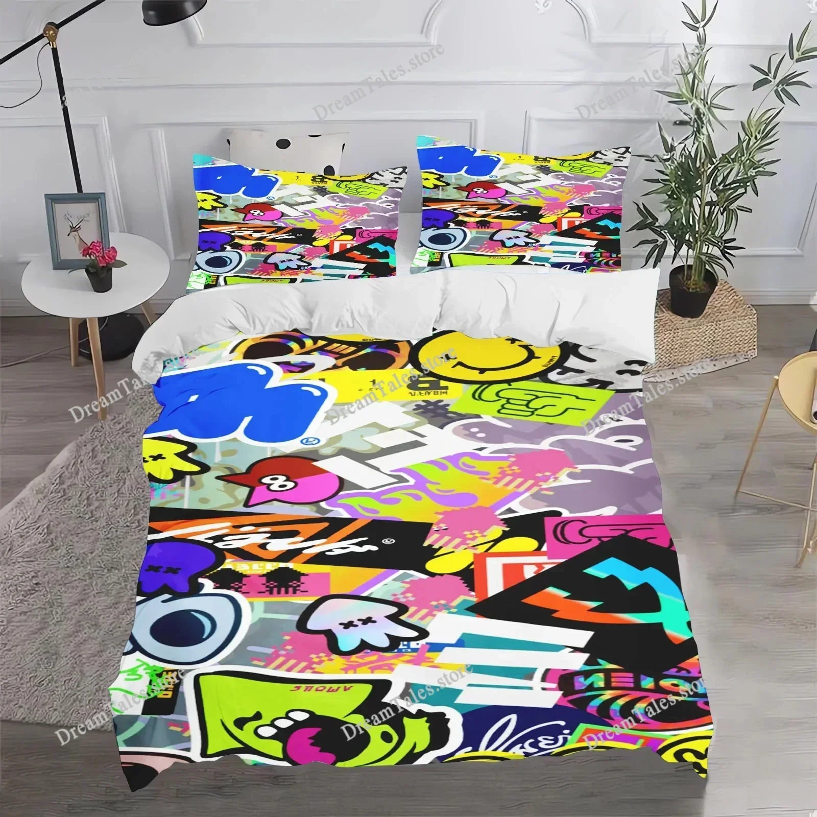 Fashion Game Splatoon Bedding Sets Comforter Duvet Cover Pillow Case Sets Single Double Large Size Bedroom Decoration029963
Fashion Game Splatoon Bedding Sets Comforter Duvet Cover Pillow Case Sets Single Double Large Size Bedroom Decoration029963
