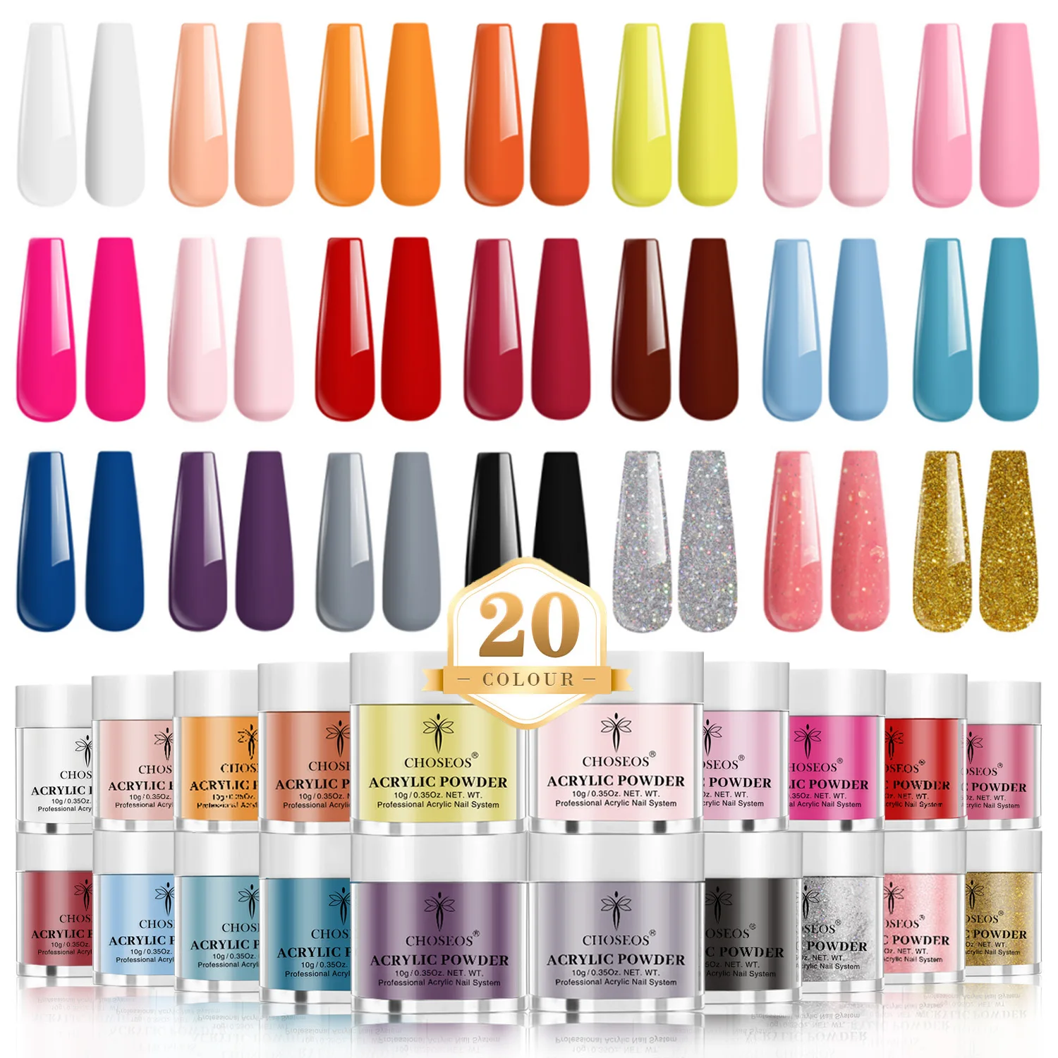 Acrylic Powder Set, 20 Colors Acrylic Nail Powder Set Spring Summer Color Acrylic Powder for Nail Extension Gifts Home DIY
Acrylic Powder Set, 20 Colors Acrylic Nail Powder Set Spring Summer Color Acrylic Powder for Nail Extension Gifts Home DIY
