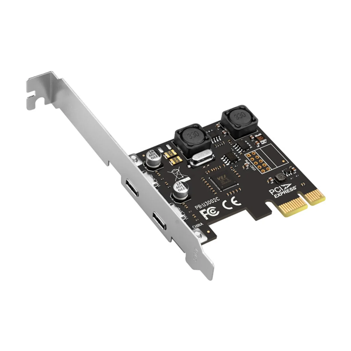 AU32-PCI Express X1 to USB 3.0 5Gbps 2-Port Type C Expansion Card Hub Adapter Controller VIA Chip for Desktop PC
AU32-PCI Express X1 to USB 3.0 5Gbps 2-Port Type C Expansion Card Hub Adapter Controller VIA Chip for Desktop PC