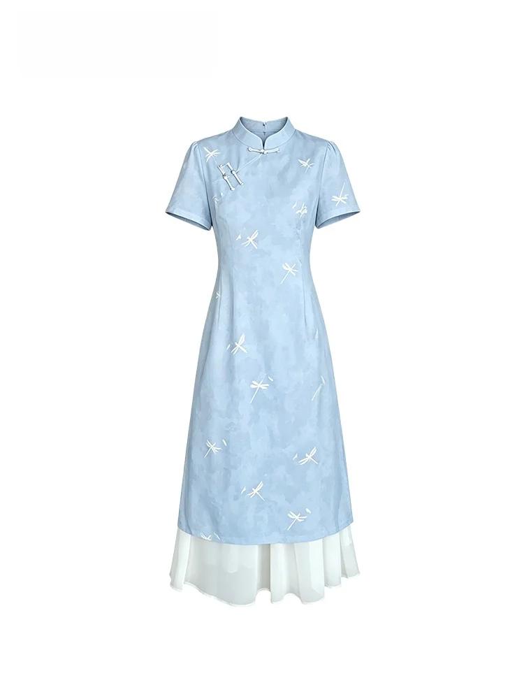 CaraCLUB plus Size New Chinese Style Short Sleeve Dress Women Summer Fashionable National Style Slimming Skirt for Plump Sister
CaraCLUB plus Size New Chinese Style Short Sleeve Dress Women Summer Fashionable National Style Slimming Skirt for Plump Sister