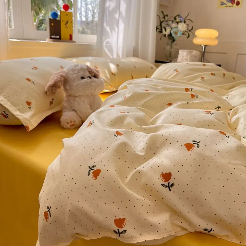 Floral Bedding Set No Filling Kawaii Rabbit Duvet Cover Flat Sheet Pillowcase Soft Bed Linens Single Full Dormitory Home Textile
Floral Bedding Set No Filling Kawaii Rabbit Duvet Cover Flat Sheet Pillowcase Soft Bed Linens Single Full Dormitory Home Textile