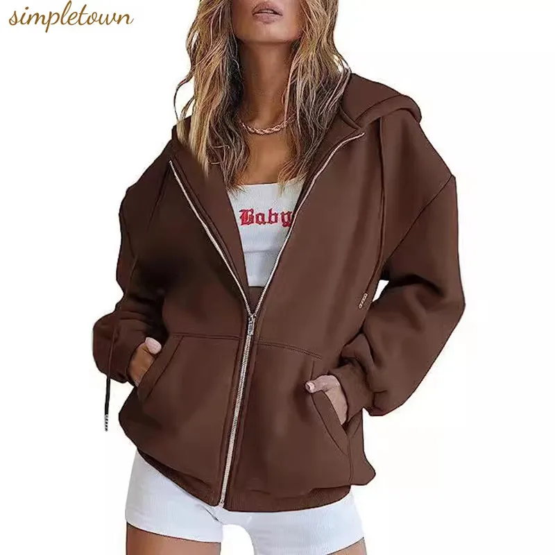 European and American style autumn and winter new casual cardigan zipper style fashionable hooded jacket
European and American style autumn and winter new casual cardigan zipper style fashionable hooded jacket