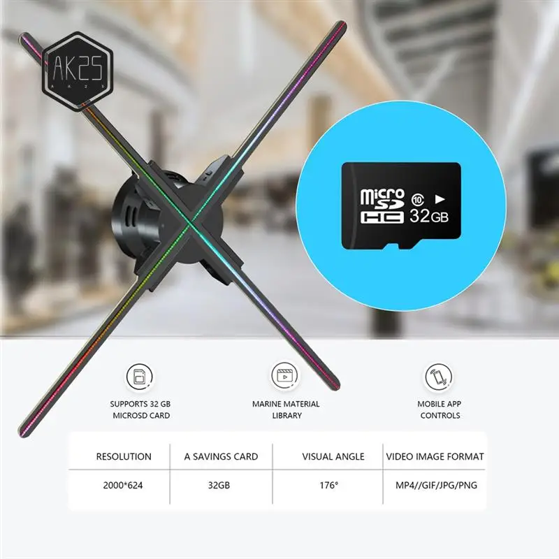 AK25-3D светодиодный голографический проектор, рекламный вентилятор, Wi-Fi 720, светодиодное приложение, голографическая голограмма, коммерческий светильник, настенный монтаж
AK25-3D светодиодный голографический проектор, рекламный вентилятор, Wi-Fi 720, светодиодное приложение, голографическая голограмма, коммерческий светильник, настенный монтаж