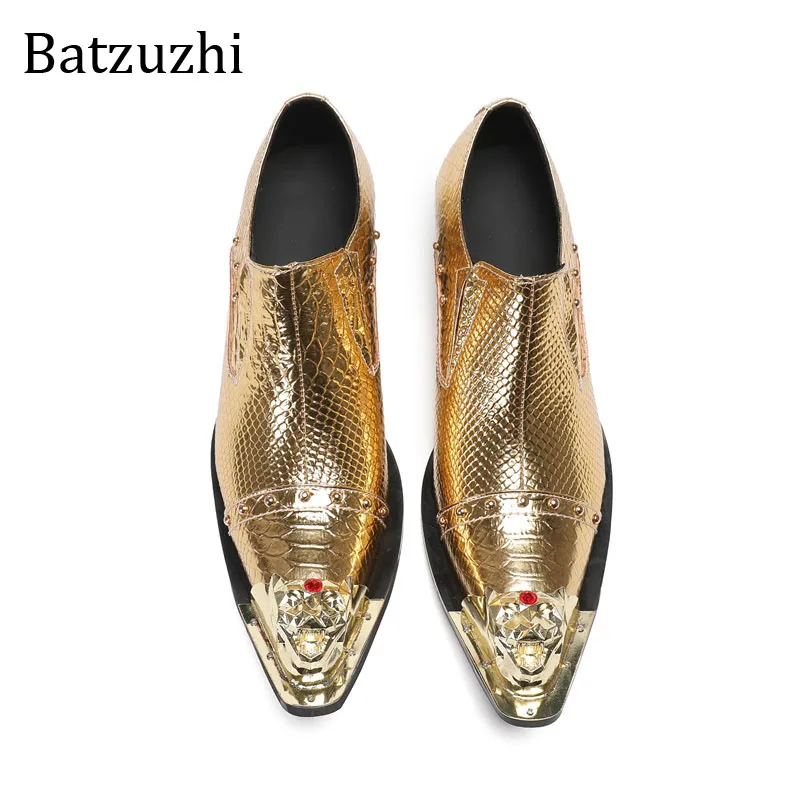 Мужские туфли Batzuzhi Western Handsome с золотистыми наконечниками, из золотистой кожи, без шнурков, для бизнеса, вечеринок и свадеб!
Мужские туфли Batzuzhi Western Handsome с золотистыми наконечниками, из золотистой кожи, без шнурков, для бизнеса, вечеринок и свадеб!