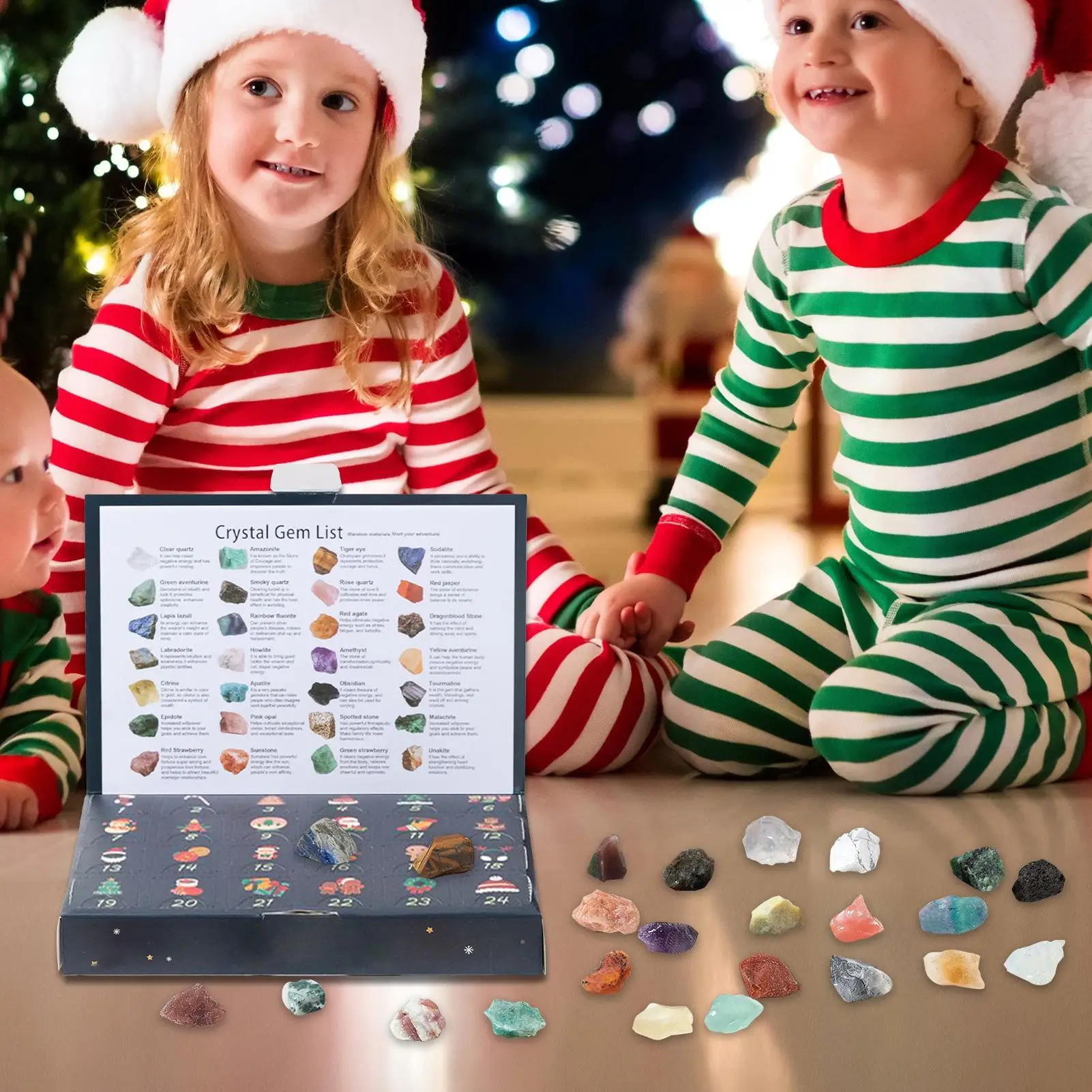 Christmas Calendar Crystal Calendar Advent Minerals Collection Ore Gem 24 Day For Kids Women Men Teen Boys Girls Party Home
Christmas Calendar Crystal Calendar Advent Minerals Collection Ore Gem 24 Day For Kids Women Men Teen Boys Girls Party Home