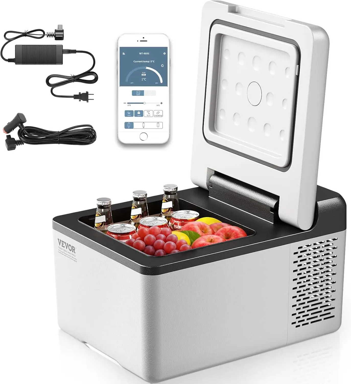 12V Car Refrigerator 10 QT, Portable Mini Freezer with APP Control, -4℉ to 68℉, 12/24V DC & 110-220V AC Compressor Cooler for Tr
12V Car Refrigerator 10 QT, Portable Mini Freezer with APP Control, -4℉ to 68℉, 12/24V DC & 110-220V AC Compressor Cooler for Tr