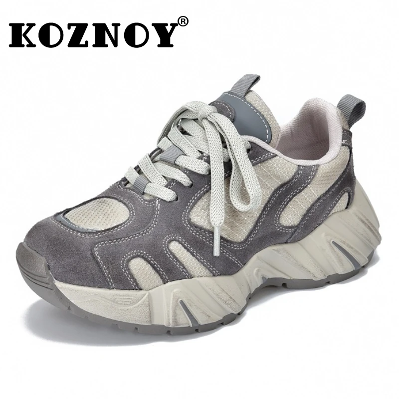 Koznoy 4.5cm Air Mesh Suede Genuine Leather Comfy Platform Wedge Chunky Sneaker Fashion Shoes Ethnic Summer Women Mary Jane
Koznoy 4.5cm Air Mesh Suede Genuine Leather Comfy Platform Wedge Chunky Sneaker Fashion Shoes Ethnic Summer Women Mary Jane