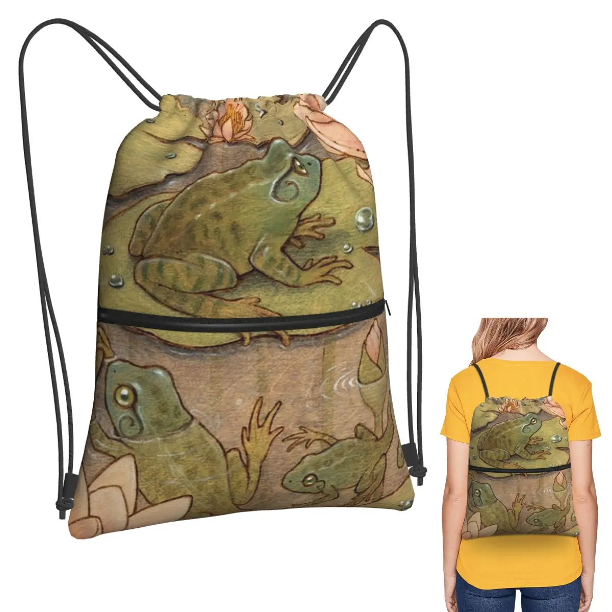 Metamorphosis Frog Backpacks Portable Drawstring Bags Shoes Bag Book Bags for Travel Students
Metamorphosis Frog Backpacks Portable Drawstring Bags Shoes Bag Book Bags for Travel Students