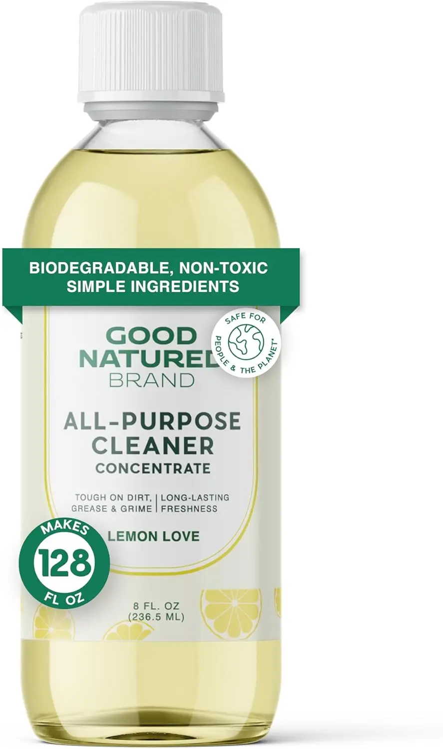 Natural Lemon All-Purpose Cleaner Concentrate, Multi-Surface, 8oz Makes 128oz, Eco-Friendly & Safe
Natural Lemon All-Purpose Cleaner Concentrate, Multi-Surface, 8oz Makes 128oz, Eco-Friendly & Safe