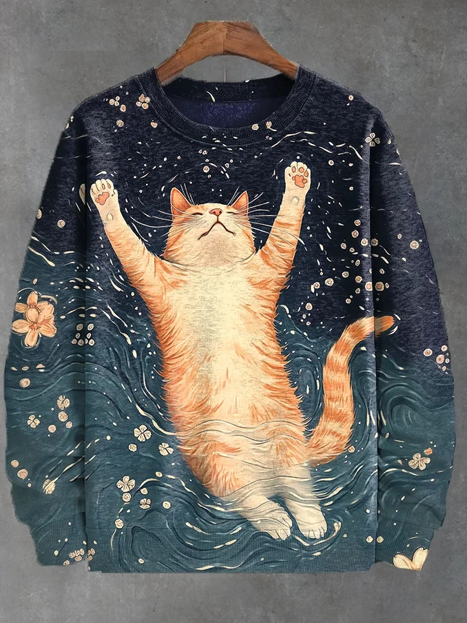 New Fashion Anime Cat Sweatshirts Long Sleeve Sweatshirt Crew Neck Fashion Funny 3D Printed Japanese Art Graphic Casual Hoodies
New Fashion Anime Cat Sweatshirts Long Sleeve Sweatshirt Crew Neck Fashion Funny 3D Printed Japanese Art Graphic Casual Hoodies