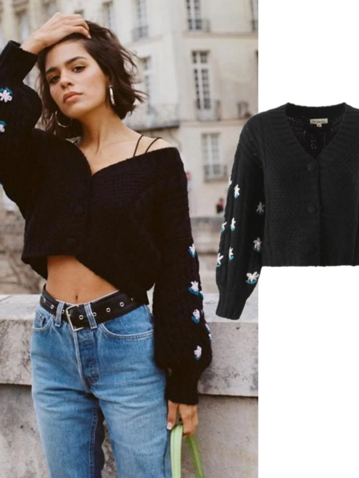 Retro Spring Autumn Floral Embroidery Hollow V-ne Lantern Sve Knitted Open Cardigan Long Sve Loose ort Outerwear
Retro Spring Autumn Floral Embroidery Hollow V-ne Lantern Sve Knitted Open Cardigan Long Sve Loose ort Outerwear