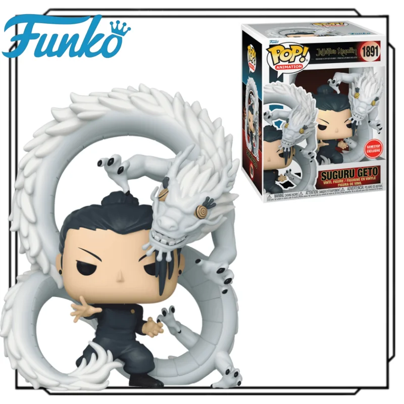 Original Funko POP! Premium Jujutsu Kaisen #1891 Suguru Geto with Cursed Spirit Dragon Figure Anime Collectible Desktop Display
Original Funko POP! Premium Jujutsu Kaisen #1891 Suguru Geto with Cursed Spirit Dragon Figure Anime Collectible Desktop Display