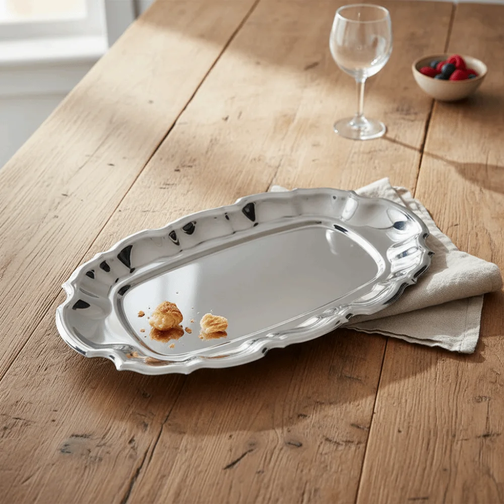 Wavy Edge Vintage Display Tray Mirror Face Silver Serving Platter Irregular Shape Decorative Embossed Cake Tray Jewelry Storage
Wavy Edge Vintage Display Tray Mirror Face Silver Serving Platter Irregular Shape Decorative Embossed Cake Tray Jewelry Storage