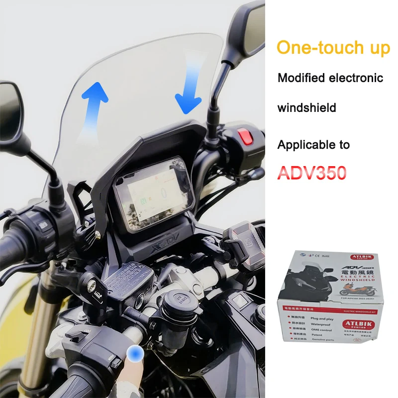 For Honda ADV350 (2023-2025+) One Touch up down Electronic Motorcycle Windshield Modification Accessory for Enhanced Riding
For Honda ADV350 (2023-2025+) One Touch up down Electronic Motorcycle Windshield Modification Accessory for Enhanced Riding