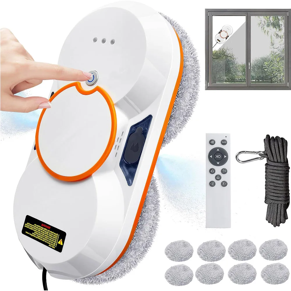 Robot Window Cleaner, 3800PA Automatic Water Spray Window Cleaner, Remote Control Electric Window Wiper Household Glass Wiper
Robot Window Cleaner, 3800PA Automatic Water Spray Window Cleaner, Remote Control Electric Window Wiper Household Glass Wiper
