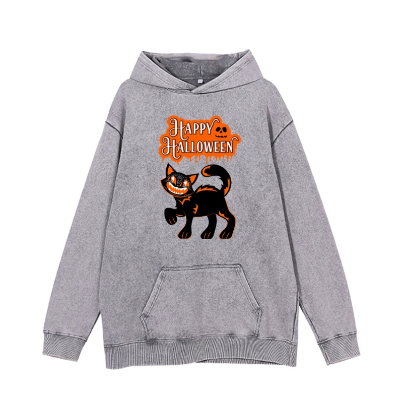 Halloween black cat letter printed women's men's hooded pullover fashionable casual hip-hop hooded top
Halloween black cat letter printed women's men's hooded pullover fashionable casual hip-hop hooded top