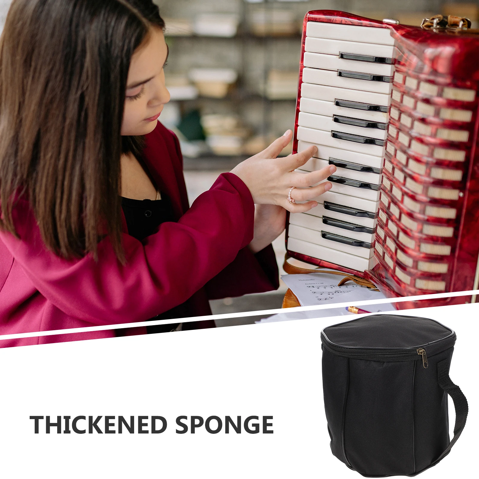 Thickened Storage Bag Comfortable Handle Durable Lining Thickened Straps Simple Accordion Pouch Church Concert Studio School Use
Thickened Storage Bag Comfortable Handle Durable Lining Thickened Straps Simple Accordion Pouch Church Concert Studio School Use
